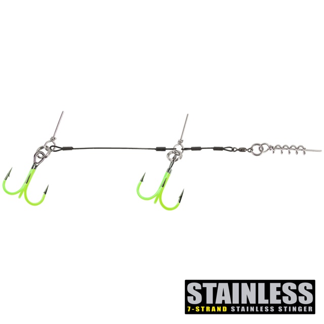 CWC PRO UV Chartreuse Stinger, SS 100lb Giant Tandem 3/0