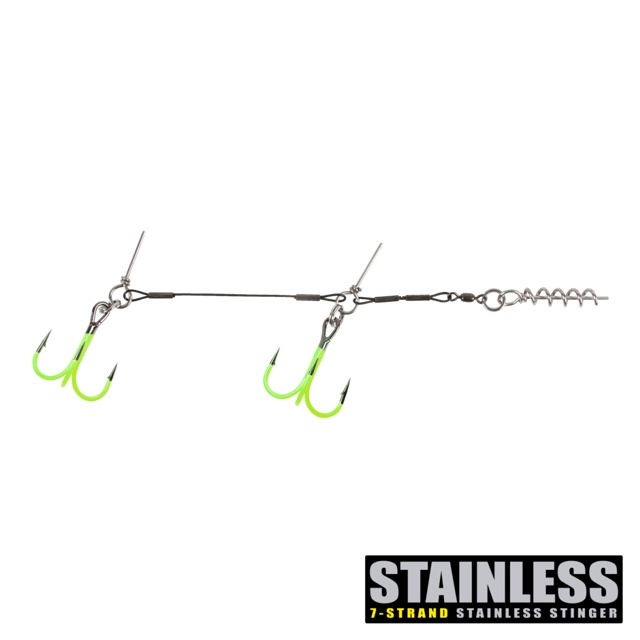 CWC PRO UV Chartreuse Stinger, SS 60lb Junior Tandem 1