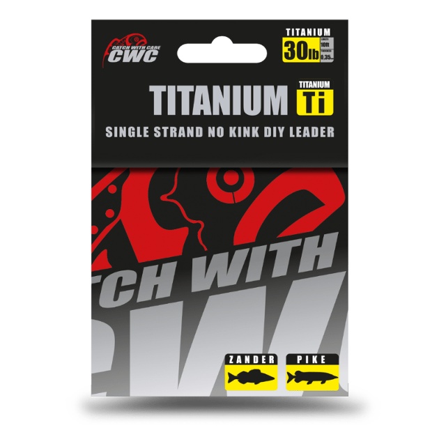 CWC Titanium No-Kink Leader Material, 75lb - 10ft