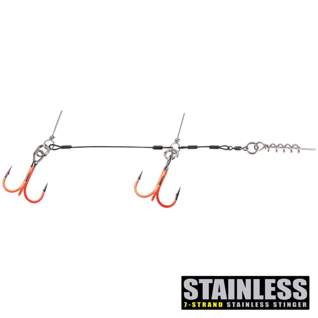 CWC PRO UV Orange Stinger, SS 100lb Giant Tandem 3/0