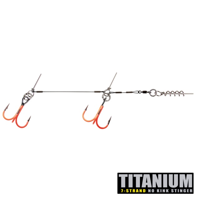 CWC Titanium UV Orange Stinger, 75lb Orig, Tandem 2/0