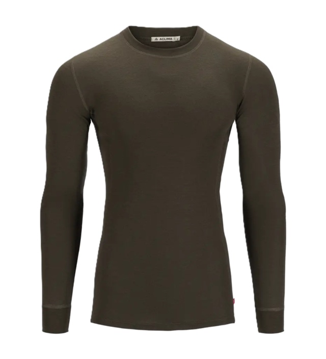 Aclima® WarmWool Crewneck - Tarmac - Herr