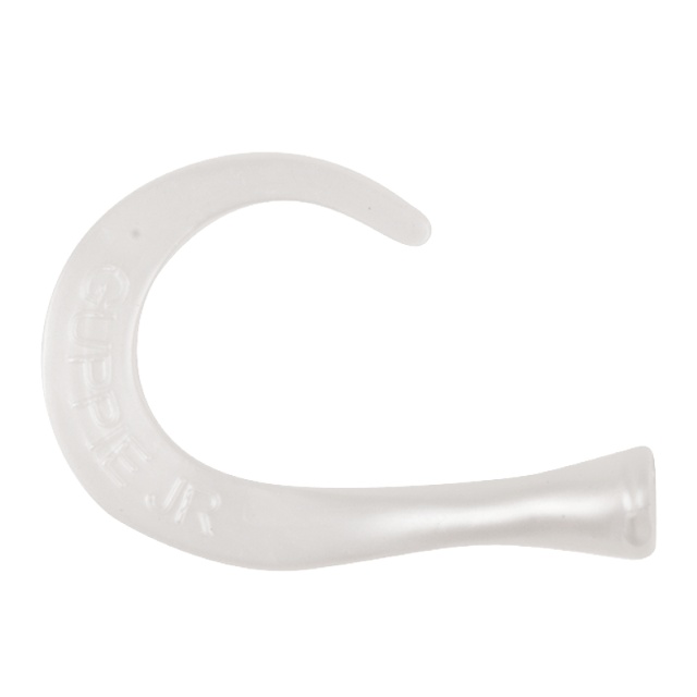 Guppie Tail DS, 3 curly - Pearl White