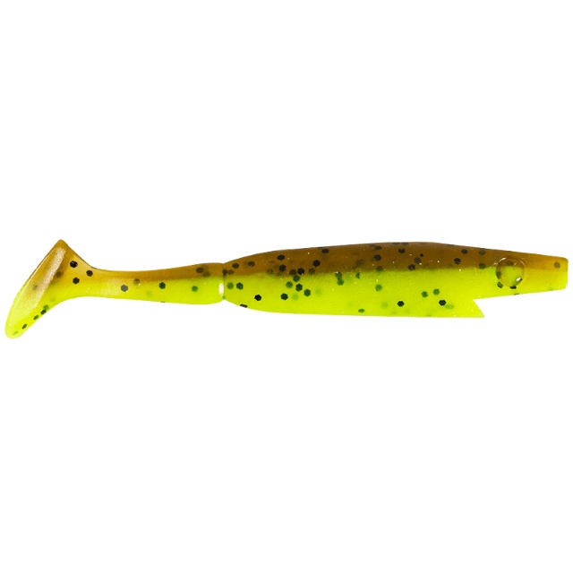 Piglet Shad, 8,5cm, 4g - Brown Chartreuse - 8pcs