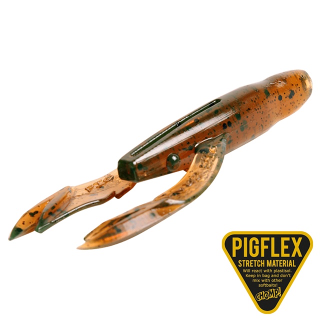 Pig Craw, 7,5cm, 4g - Motor Oil Pepper - 6pcs
