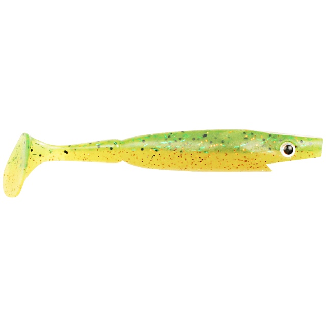 Piglet Shad, 12cm, 12g - Fire Perch - 4pcs