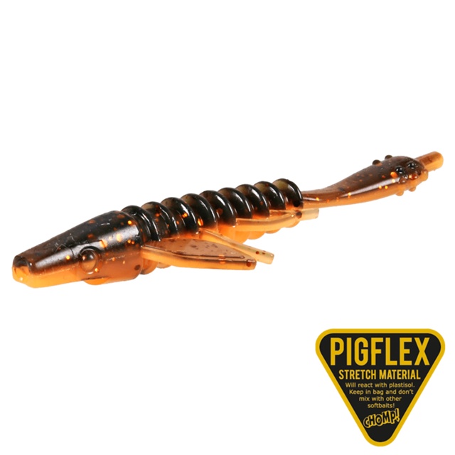 Pigster Gecko, 8,5cm, 2,5g - Black Pumpkin - 4pcs