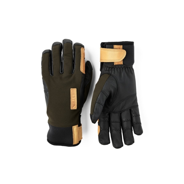 Hestra Ergo Grip Active Wool Terry - 5-fingerhandske - Dark forest/Black