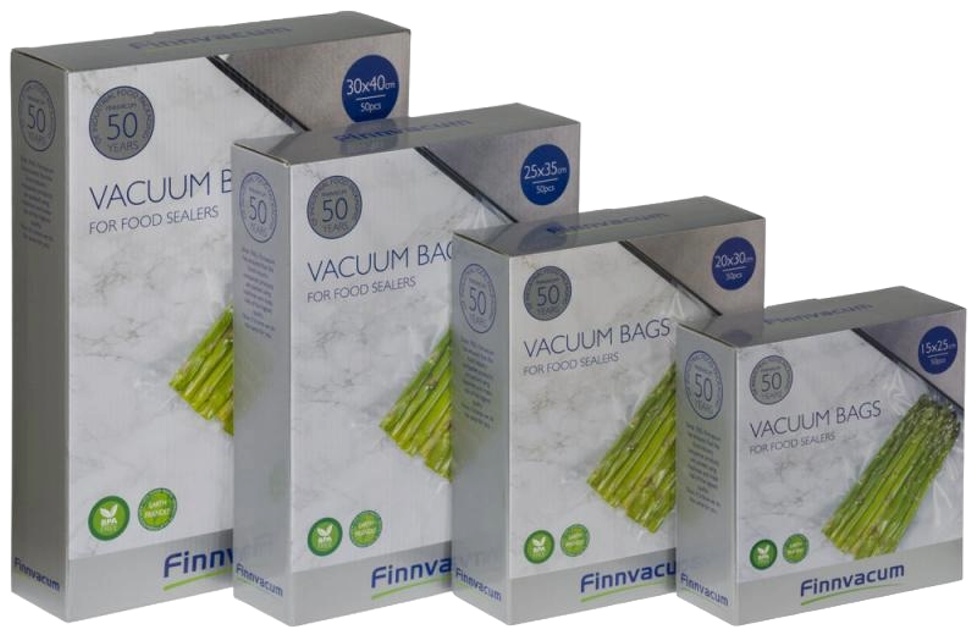 Finnvacum®  Räfflade vakuumpåsar 25x35 cm 50st/frp