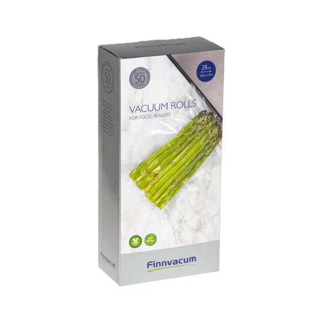 Räfflade vakuumrullar 28 cm 2-pack 6m/rulle