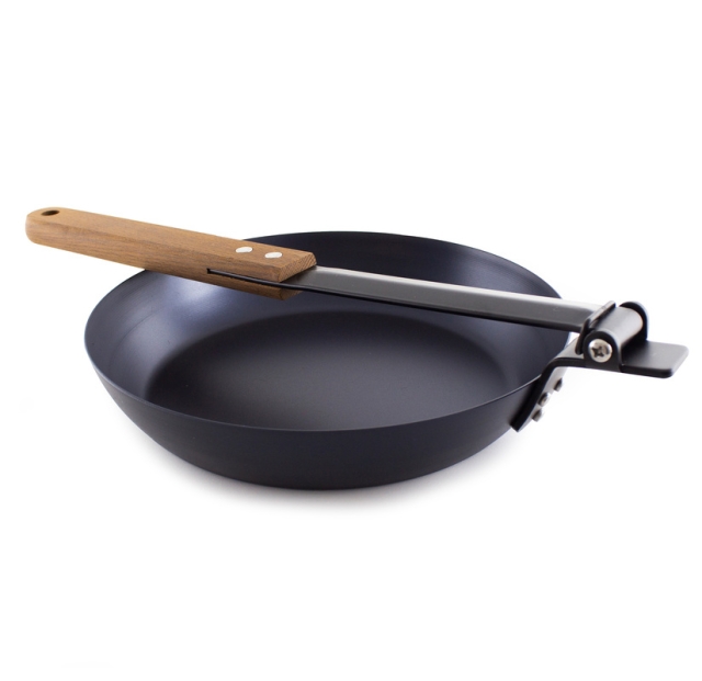 Jägarstekpanna, Hopfällbar Kolstål 42cm