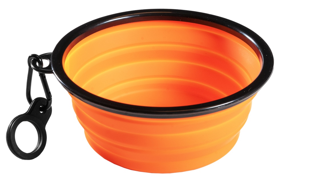 Vildmarken Hopfällbar hundskål XL Orange (1 liter)