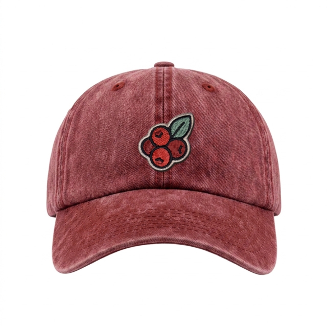 Preiselbeere - Vintage Washed Dad Cap - Rot