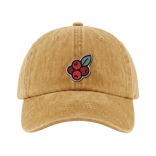 Preiselbeere - Vintage Washed Dad Cap - Gelb