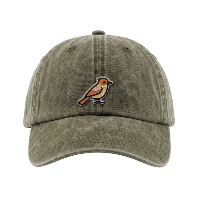 Unglückshäher - Vintage Washed Dad Cap - Grün
