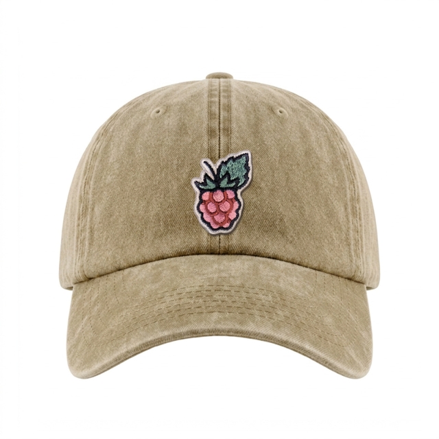 Wilde Himbeere - Vintage Washed Dad Cap - Sand