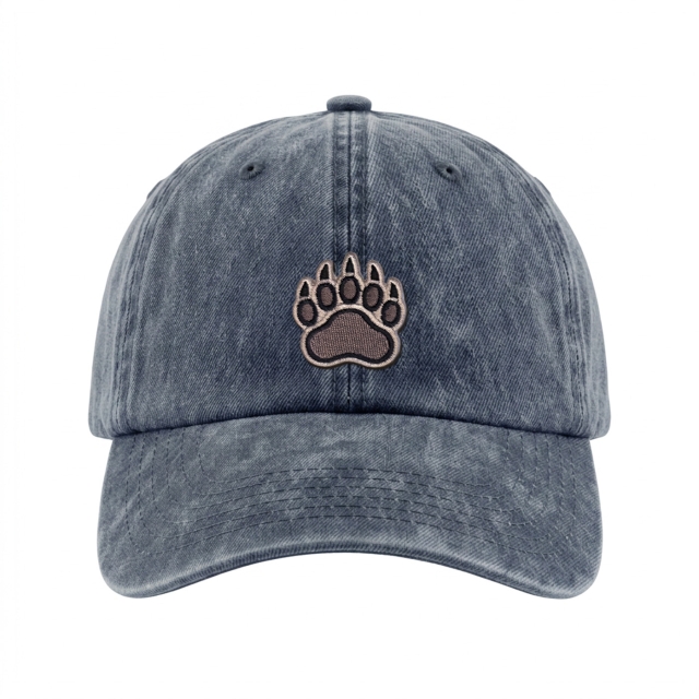 Bärentatze - Vintage Washed Dad Cap - Blau