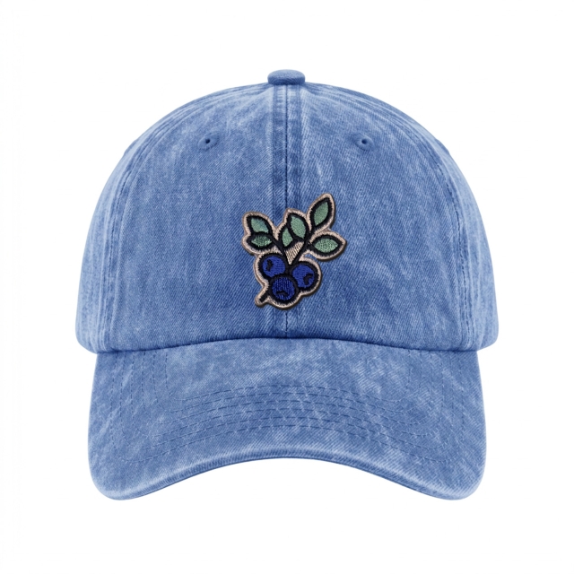 Blaubeere - Vintage Washed Dad Cap - Klarblau