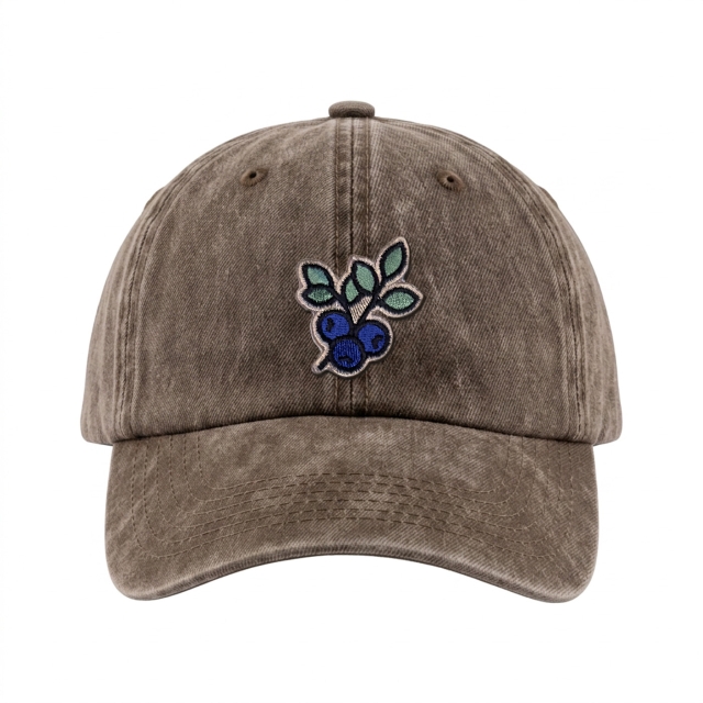 Blaubeere - Vintage Washed Dad Cap - Braun
