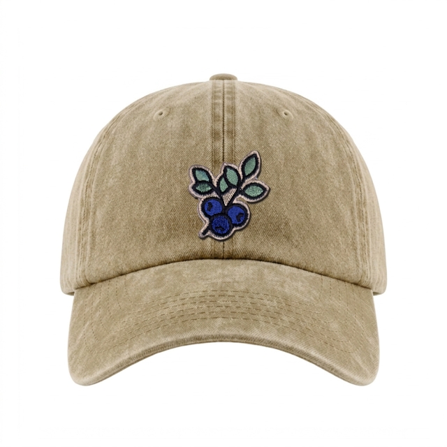 Blaubeere - Vintage Washed Dad Cap - Sand