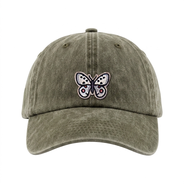 Apollo-perhonen - Vintage Washed Dad Cap - Vihreä