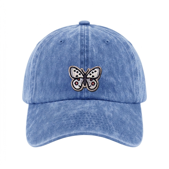 Apollo-perhonen - Vintage Washed Dad Cap - Kirkkaansininen