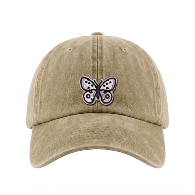 Apollo-perhonen - Vintage Washed Dad Cap - Hiekka