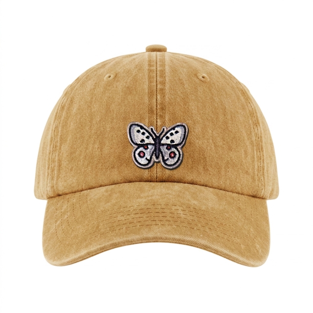 Apollo-perhonen - Vintage Washed Dad Cap - Keltainen