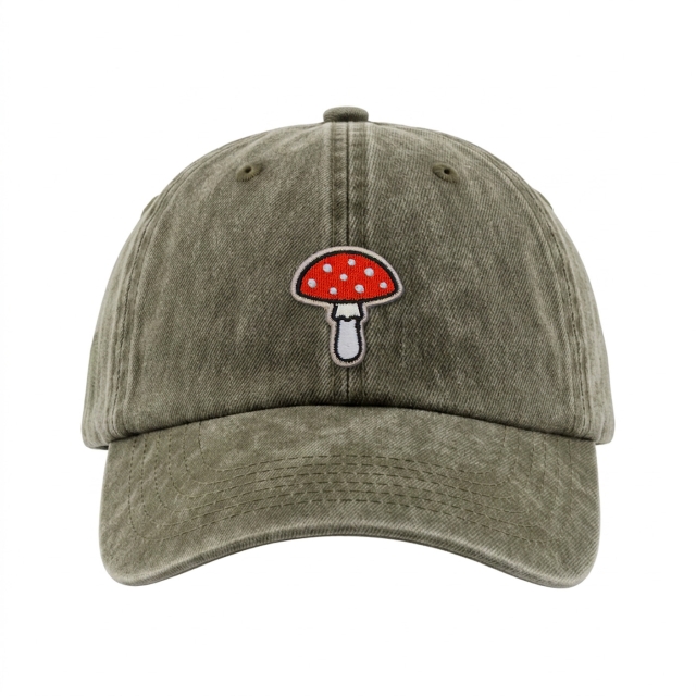 Fliegenpilz - Vintage Washed Dad Cap - Grün