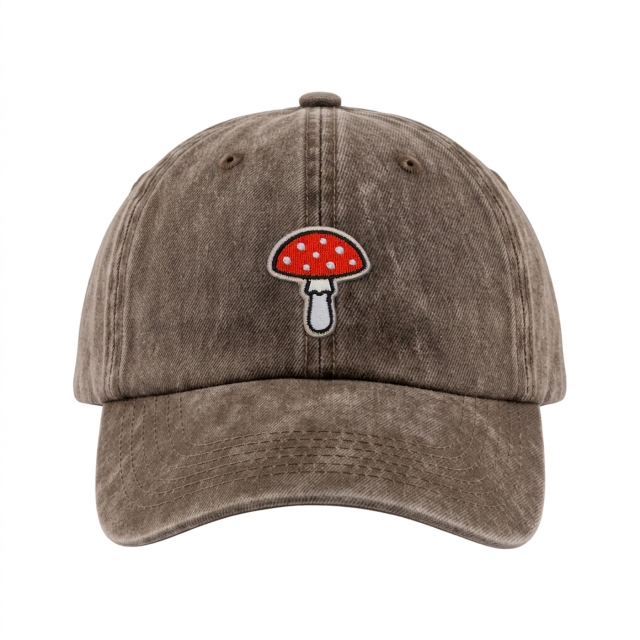 Fliegenpilz - Vintage Washed Dad Cap - Braun