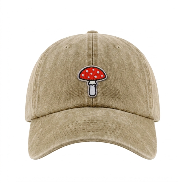 Fliegenpilz - Vintage Washed Dad Cap - Sand