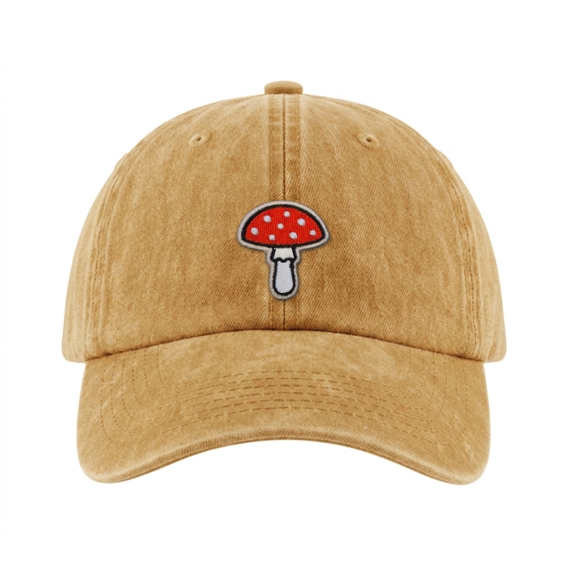 Fliegenpilz - Vintage Washed Dad Cap - Gelb
