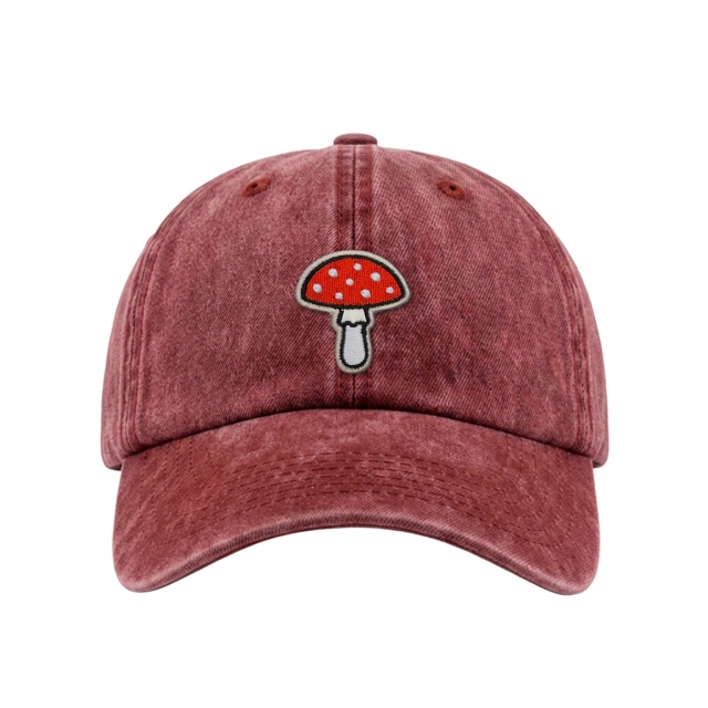 Fliegenpilz - Vintage Washed Dad Cap - Rot