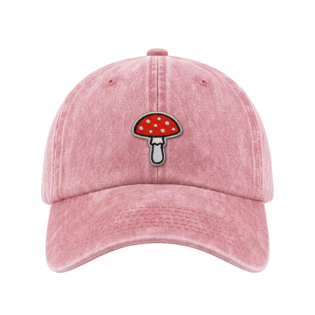 Fliegenpilz - Vintage Washed Dad Cap - Rosa