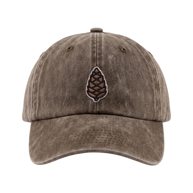 Kleiner Zapfen - Vintage Washed Dad Cap - Braun