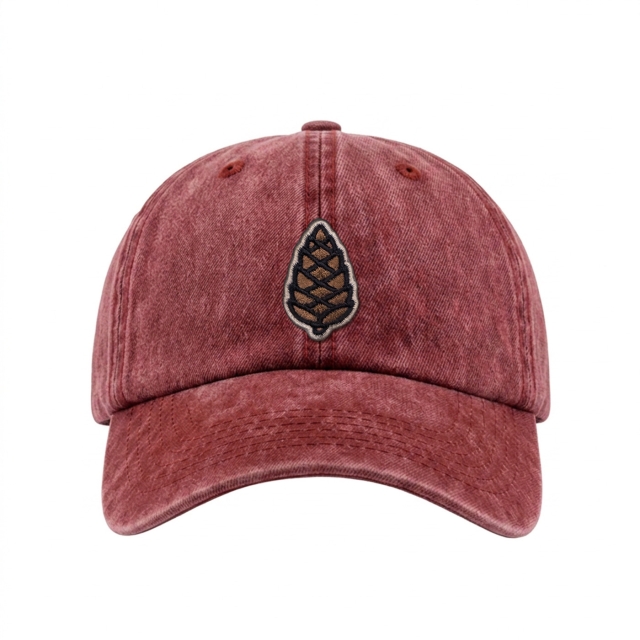 Kleiner Zapfen - Vintage Washed Dad Cap - Rot