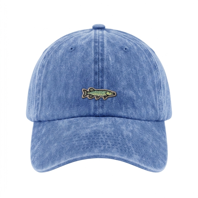 Hauki - Vintage Washed Dad Cap - Kirkkaansininen