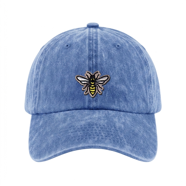 Ampiainen - Vintage Washed Dad Cap - Kirkkaansininen