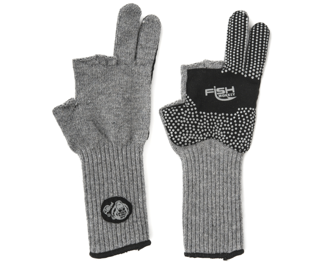Fish Monkey® Two FingerWool Gloves - Grå
