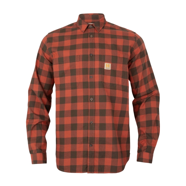Härkila Scandinavian Langarmhemd Autumn Orange Check