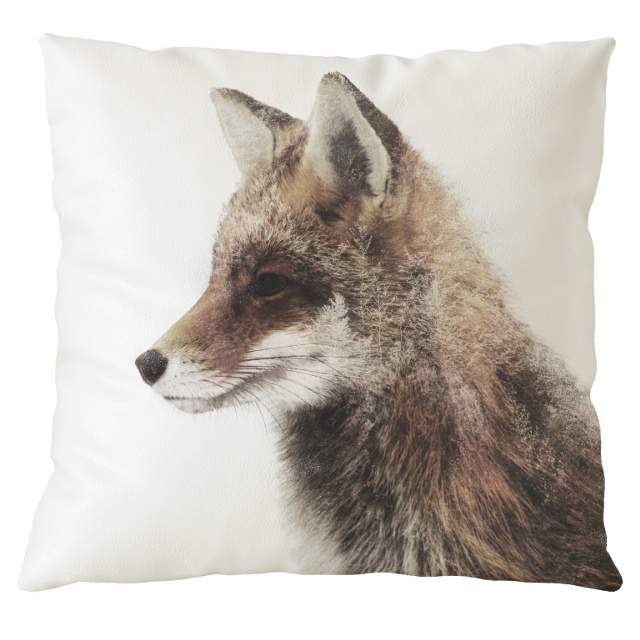 Rödräv i profil - Kuddfodral 50x50 cm