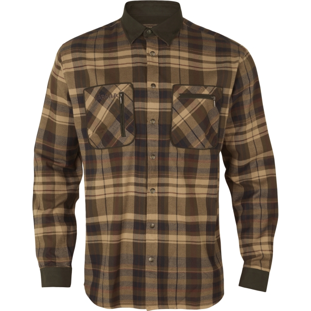 Pajala Hemd Beige mit Braun