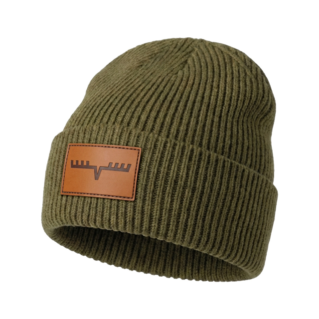 Stickad mössa - Eight Pointer Patch - Grön