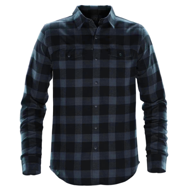 Plaid Shirt - Navy/Black - Size Small