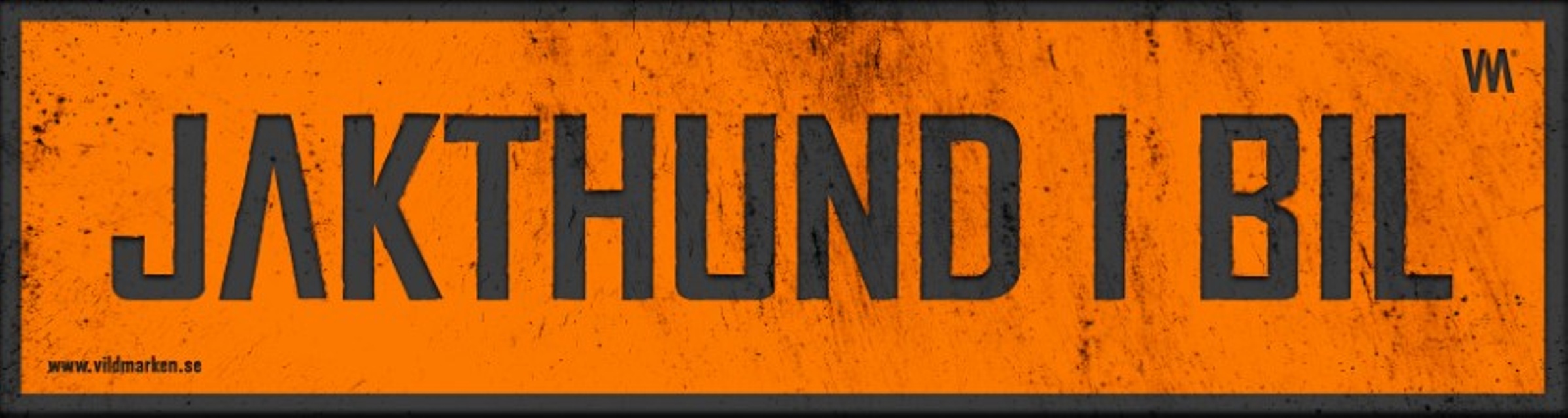 Jakthund i bil dekal orange