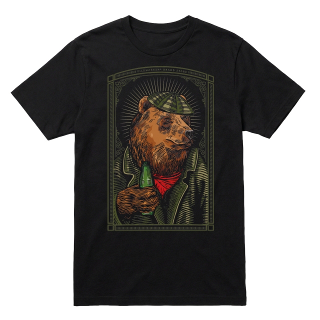 Bear Drinking Beer 