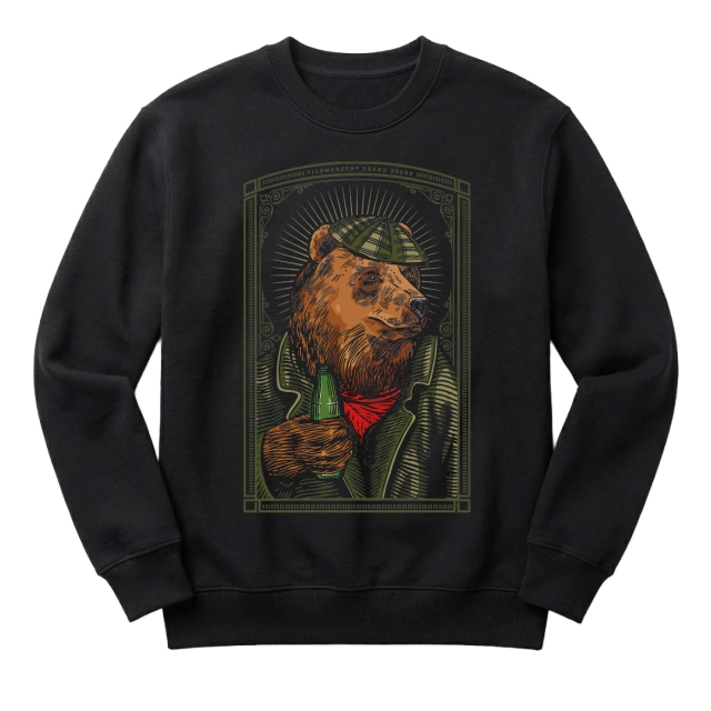 Bear Drinking Beer 