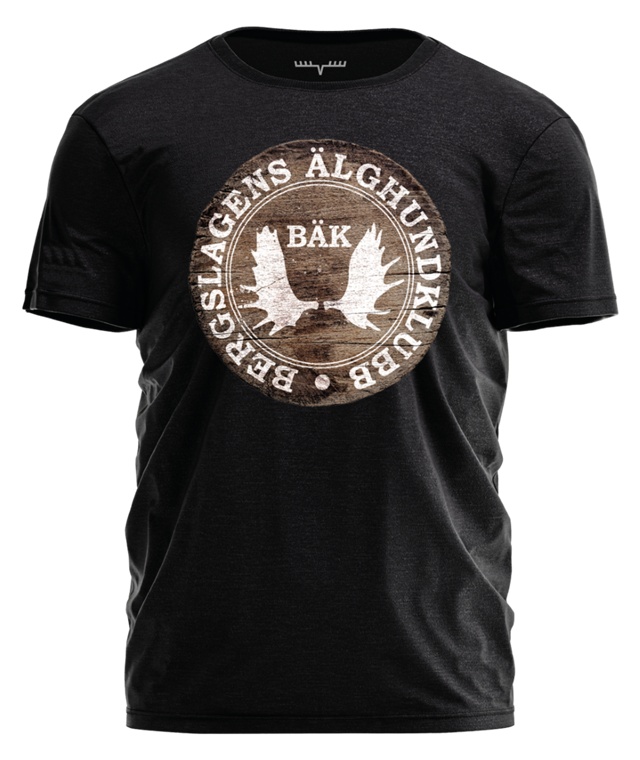 Bergslagens Älghundklubb logo träskylt t-shirt