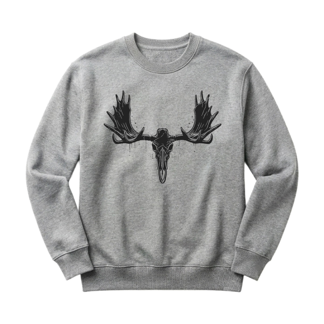 Black Moose Skull 