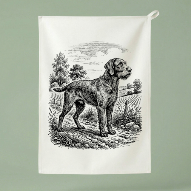 Wirehaired Pointing Griffon - Kitchen Towel 50x70 cm